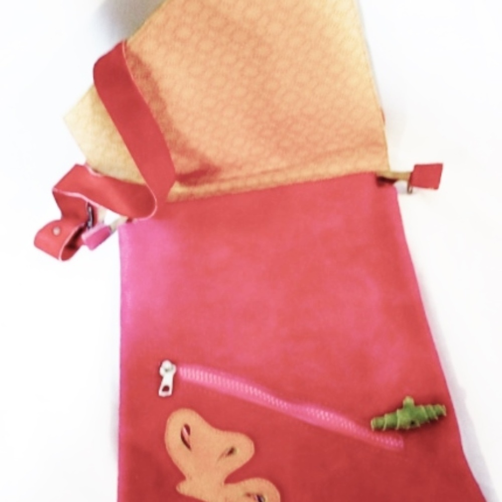 Suede Leather Flower Butterfly Patchwork Hippy Bo… - image 4